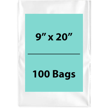 Clear poly bags Flat 9 inch (width) X 20 inch (Height) LDPE
